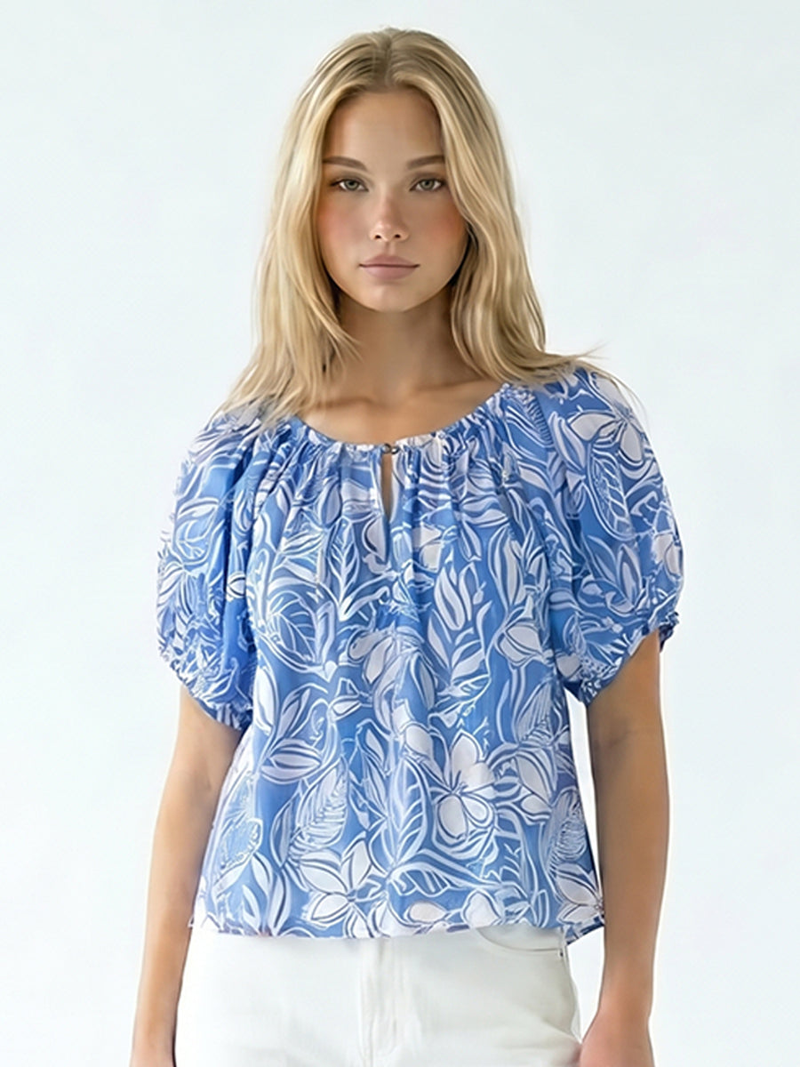 EVY - PRINTED VOILE BLOUSE