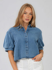 HARTLEY - SHORT SLEEVE DENIM SHIRT