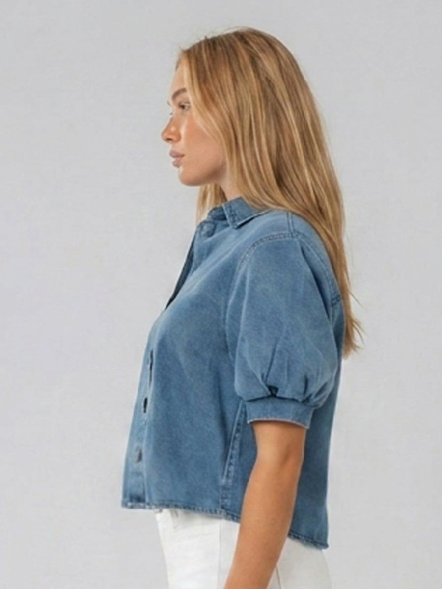 HARTLEY - SHORT SLEEVE DENIM SHIRT