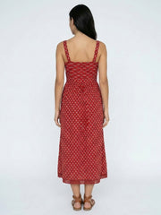INIDRA - PLEATED MIDI DREESS