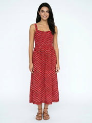 INIDRA - PLEATED MIDI DREESS