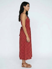 INIDRA - PLEATED MIDI DREESS