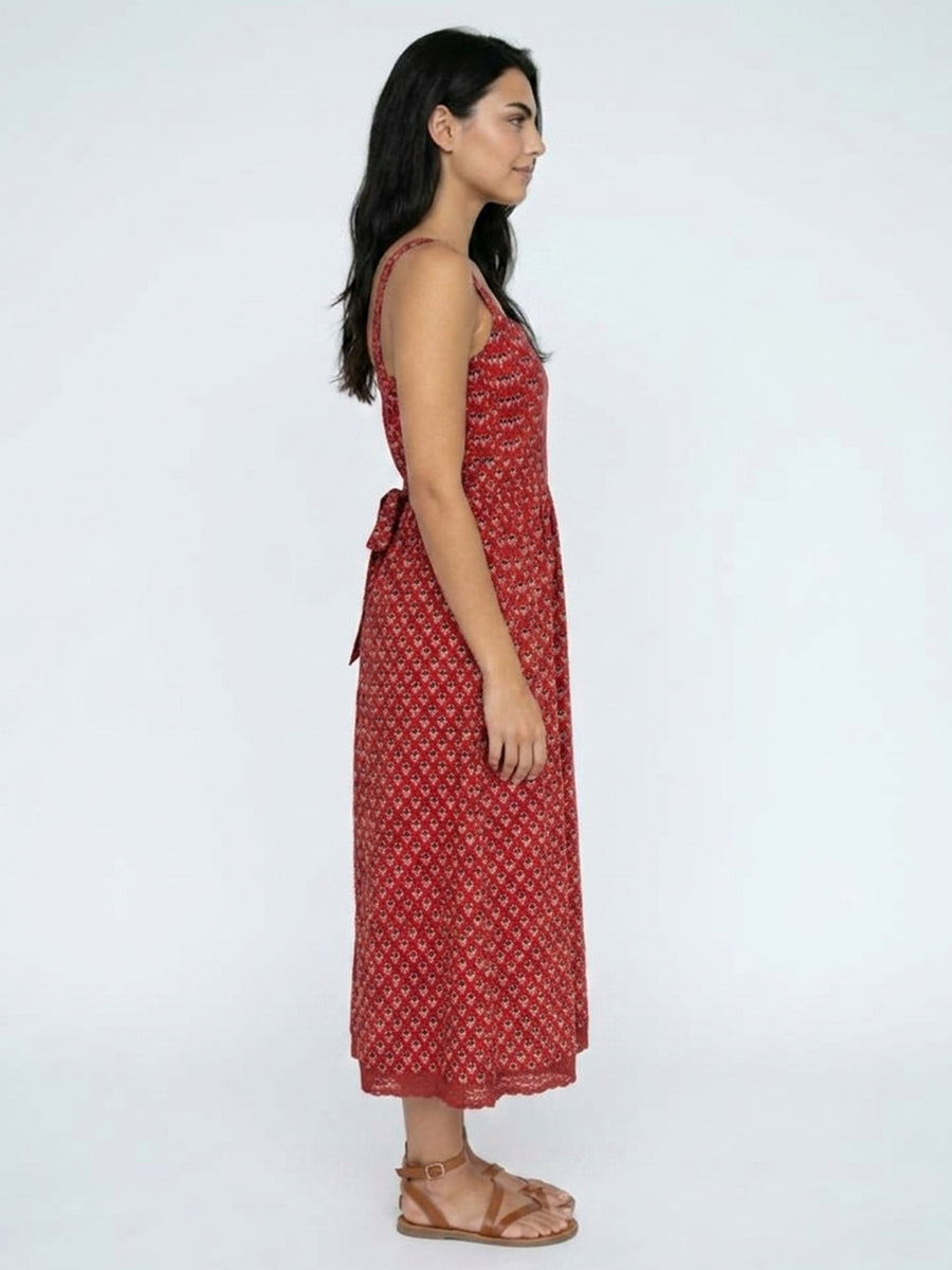 INIDRA - PLEATED MIDI DREESS