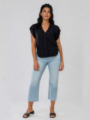 NELLA  - JACQUARD SHORT SLEEVE BLOUSE