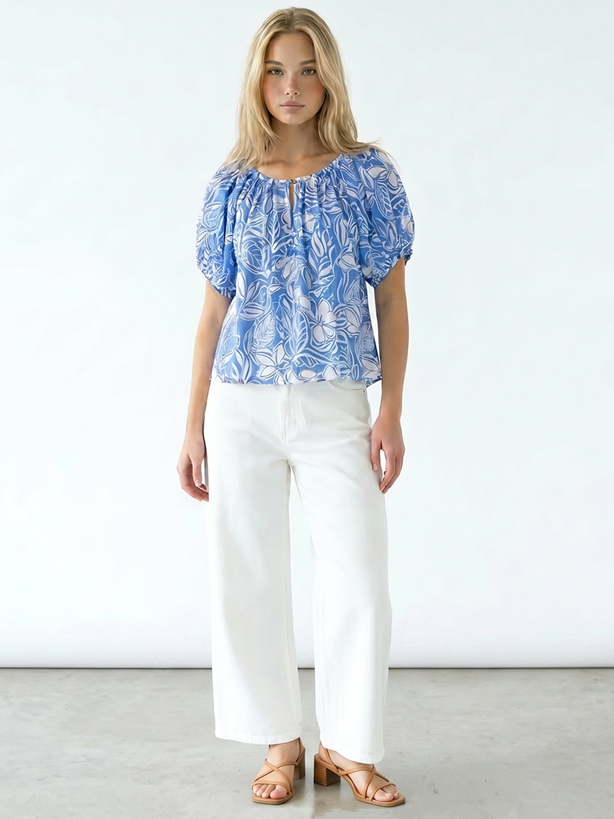 EVY - PRINTED VOILE BLOUSE
