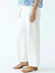 PAULINA - SLIM PALAZZO JEAN WHITE