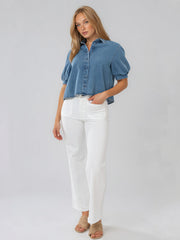 SASHA - HIGH RISE WIDE LEG CROP MODERNIST POCKET