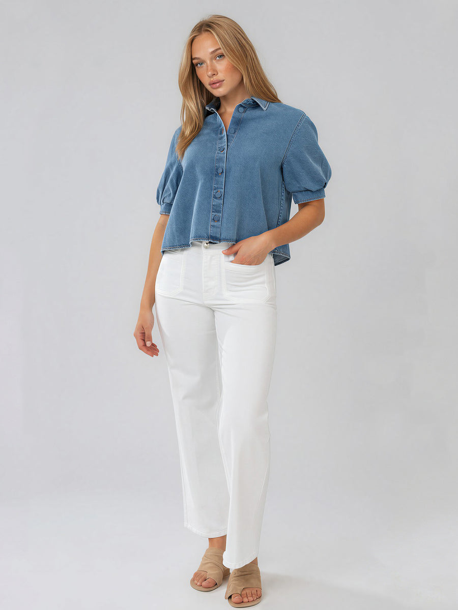 HARTLEY - SHORT SLEEVE DENIM SHIRT