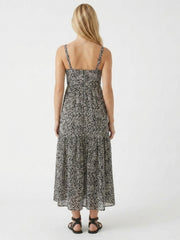 SASKIA - TIERED VOILE MIDI DRESS