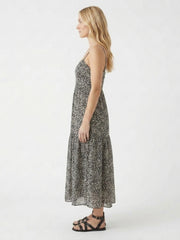 SASKIA - TIERED VOILE MIDI DRESS