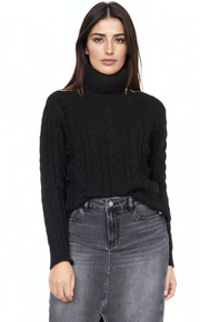 LORNA - TURTLENECK CABLE SWEATER