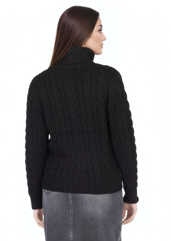 LORNA - TURTLENECK CABLE SWEATER