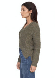 TAVI - CABLE V-NECK NEP SWEATER