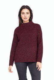 EMMA - MOCK NECK NEP SWEATER