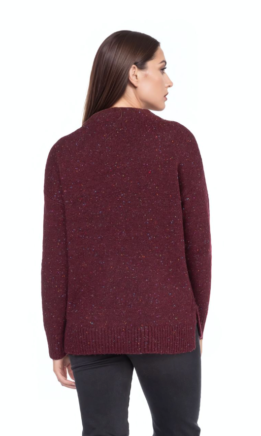 EMMA - MOCK NECK NEP SWEATER