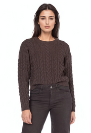 IZZY - CREWNECK COZY CABLE SWEATER