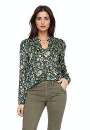 CALLA - JACQUARD PRINTED BLOUSE