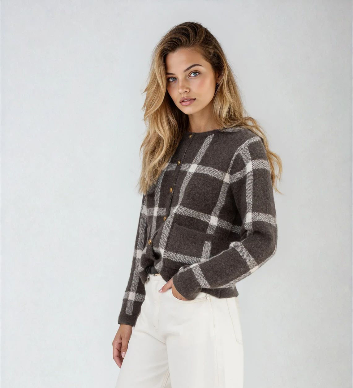 KEENAN - CREWNECK CARDIGAN
