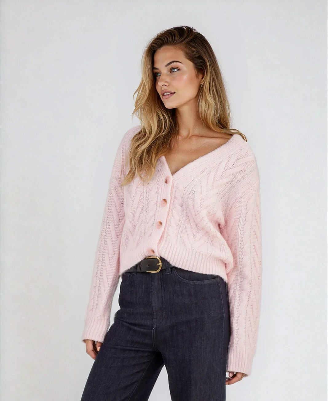 AMELIA - CABLE KNIT CARDIGAN